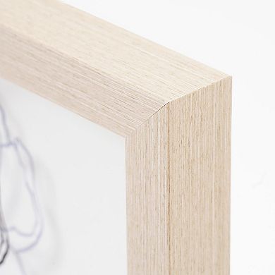 American Art Décor Peony Sketch Printed Glass Wall Art