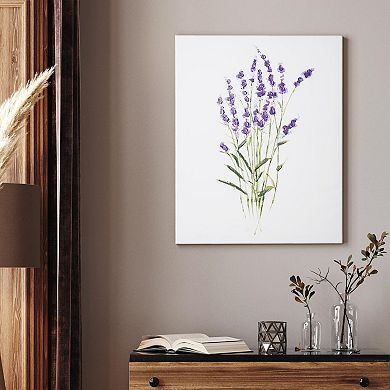 American Art Decor Lavender Floral Canvas Wall Art