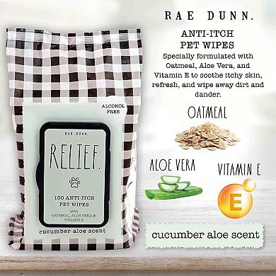 Rae Dunn RELIEF. Anti-Itch Pet Wipes