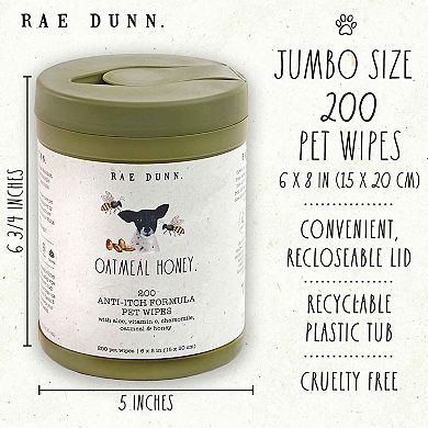 Rae Dunn Anti-Itch Formula Cannister Pet Wipes