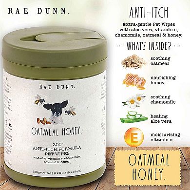 Rae Dunn Anti-Itch Formula Cannister Pet Wipes