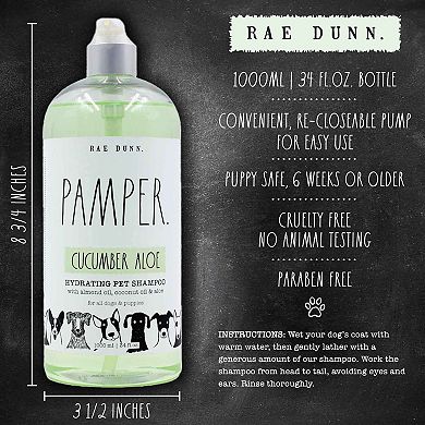 Rae Dunn PAMPER. Hydrating Pet Shampoo