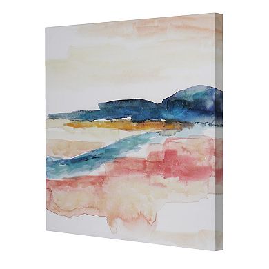 American Art Décor Watercolor Sunset & Ocean II Canvas Wall Art