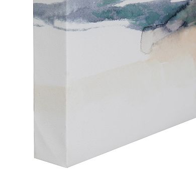 American Art Décor Watercolor Sunset & Ocean I Canvas Wall Art