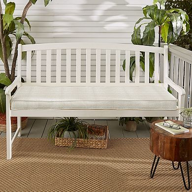 Sorra Home Rustic Checkered 44-in. Indoor Outdoor Corded Bench Cushion