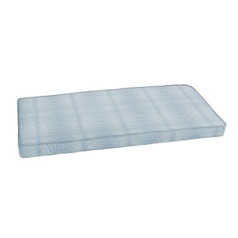 Sorra Home Rustic Checkered 44 in Indoor Outdoor Corded Bench Cushion
