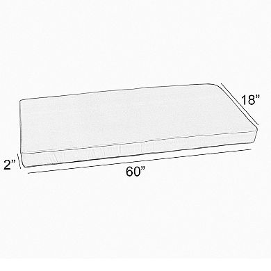 Sorra Home Moonbeam 60-in. Indoor Outdoor Corded Bench Cushion