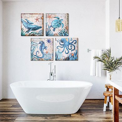 American Art Décor Monterey Bay Canvas Wall Art 4-piece Set