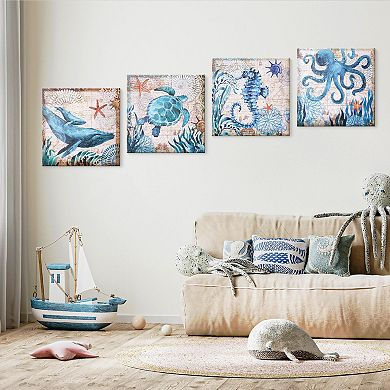 American Art Décor Monterey Bay Canvas Wall Art 4-piece Set