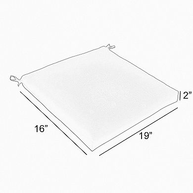 Sorra Home Moonbeam Indoor Outdoor Corded 16 in. x 19 in. 2-piece Chair Pads Set