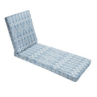 Sorra Home 73 in Patterned Indoor Outdoor Chaise Lounge Cushion