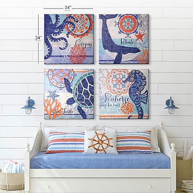 American Art Décor North Shore Canvas Wall Art 4-piece Set