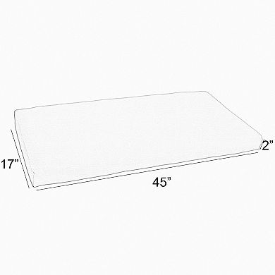 Sorra Home Outdoor/Indoor Bench Cushion - 45 x 17