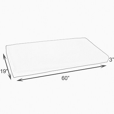Sorra Home Outdoor/Indoor Bench Cushion - 60 x 19