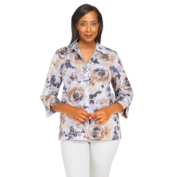 Women's Alfred Dunner Watercolor Floral Top