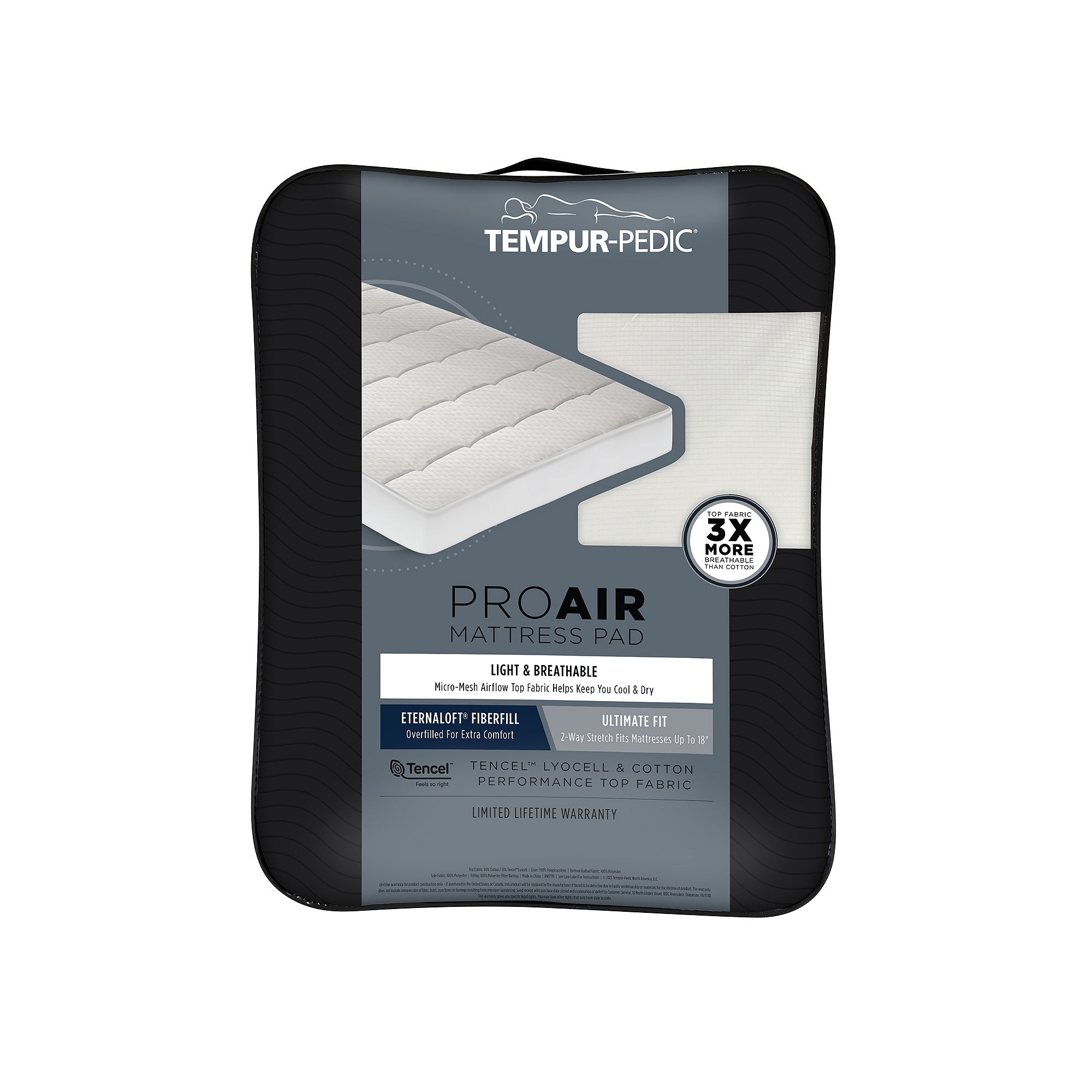 Tempur-Pedic® Performance Air Mattress Pad, White