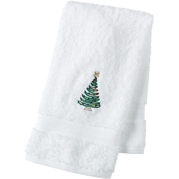 Lands' End Cotton Embroidered Hand Towel