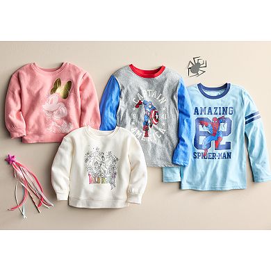 Disney Princess Cinderella, Tiana, Belle, Jasmine & Ariel Baby & Toddler Girl Fleece Sweatshirt by Jumping Beans®
