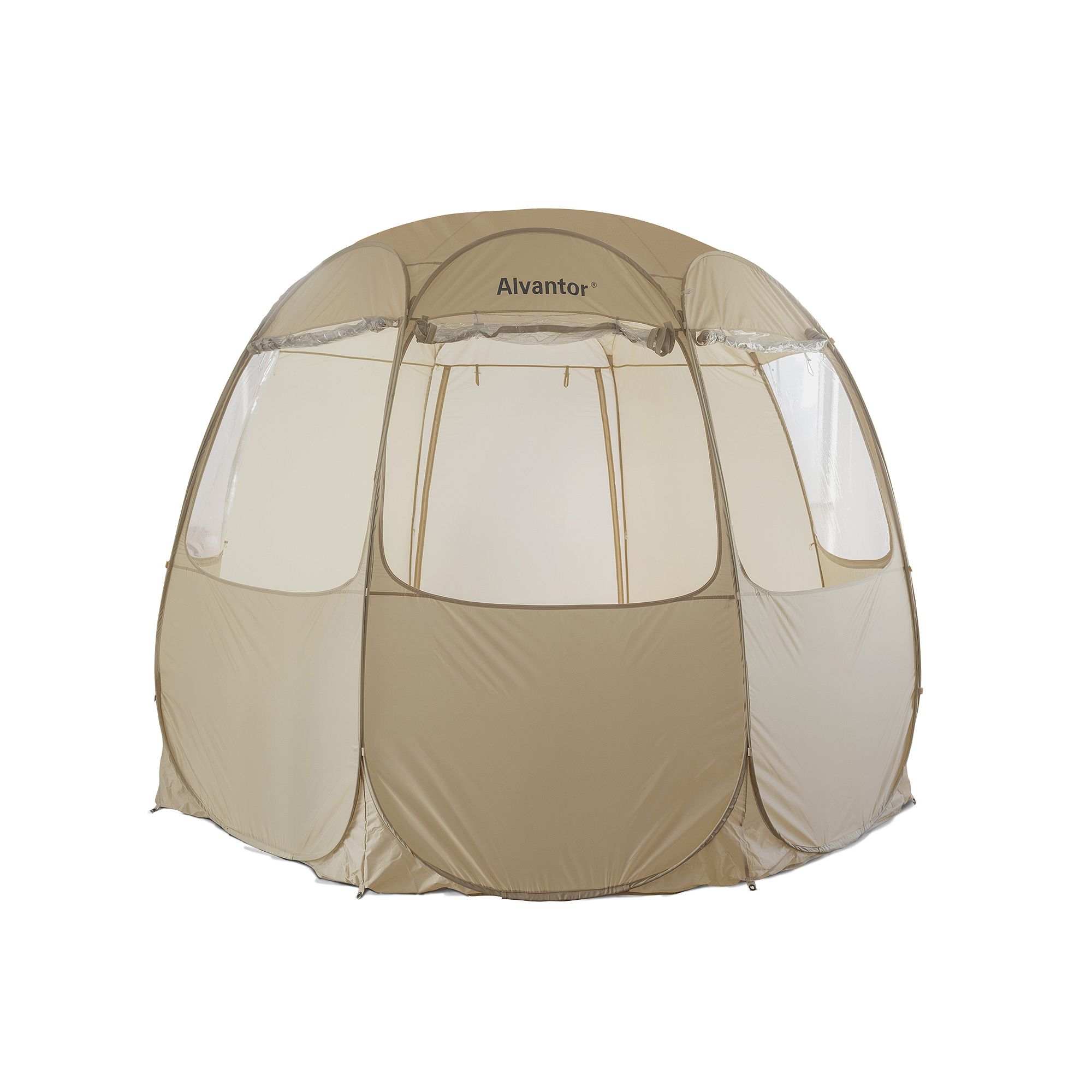 Alvantor Pop-Up Vendor Booth Instant Gazebo, Beige Khaki