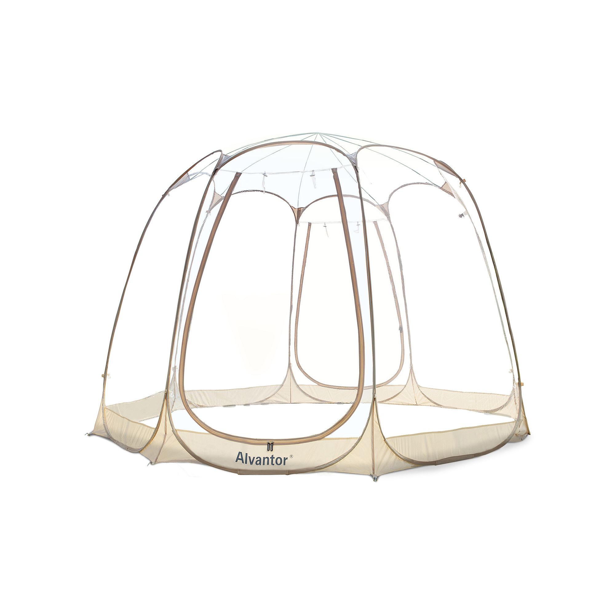 Alvantor Pop-Up Bubble Tent Transparent Gazebo, Beige Khaki