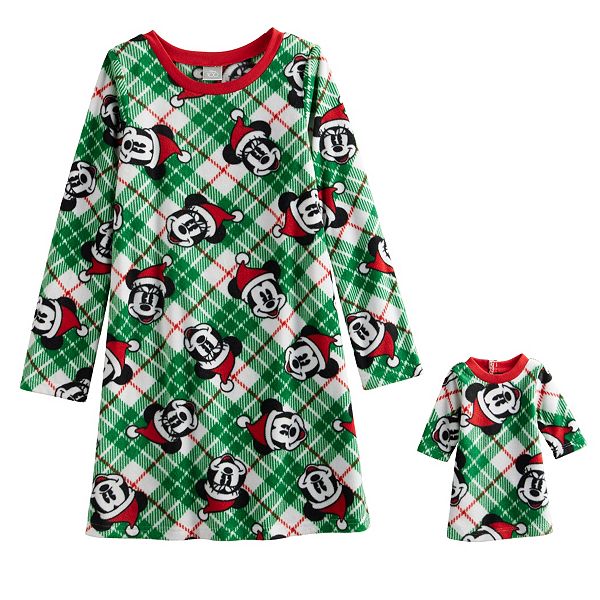 Disney's Mickey Mouse & Minnie Mouse Girls 4-10 Nightgown & Matching ...