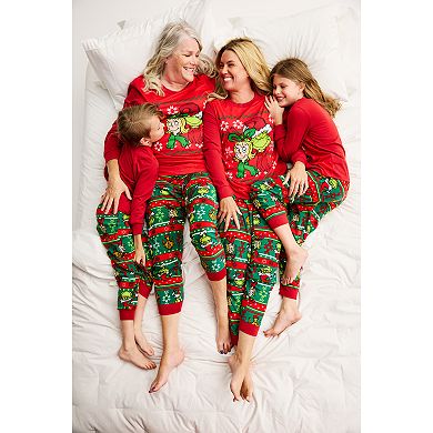 Girls 4-12 Jammies For Your Families® Dr. Seuss' The Grinch Who Stole Christmas Top & Bottoms Pajama Set