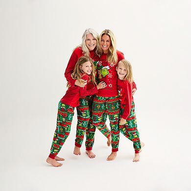 Girls 4-12 Jammies For Your Families® Dr. Seuss' The Grinch Who Stole Christmas Top & Bottoms Pajama Set