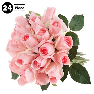 Pure Garden Artificial Rose Flowers 24-piece Set