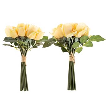 Pure Garden Artificial Rose Flowers 24 pc Set