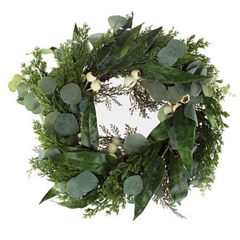Pure Garden Artificial Eucalyptus Wreath