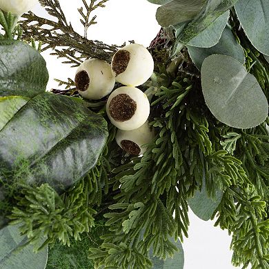Pure Garden Artificial Eucalyptus Wreath
