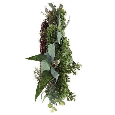 Pure Garden Artificial Eucalyptus Wreath