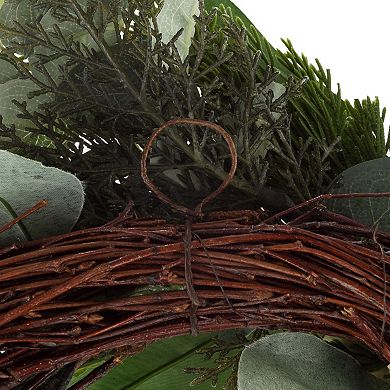 Pure Garden Artificial Eucalyptus Wreath