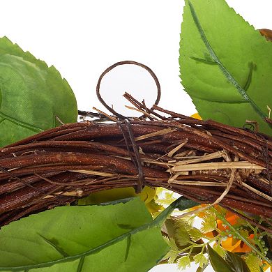 Pure Garden Artificial Sunflower Wreath
