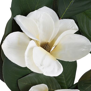 Pure Garden Artificial Magnolia Wreath