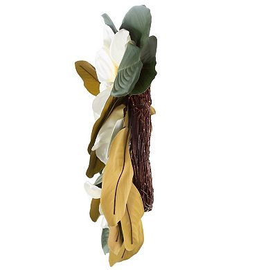 Pure Garden Artificial Magnolia Wreath