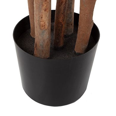 Pure Garden Artificial Rubber Leaf Tree Plant Floor Decor