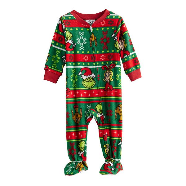 Baby Jammies For Your Families® Dr. Seuss' The Grinch Who Stole Christmas  Footed Pajamas