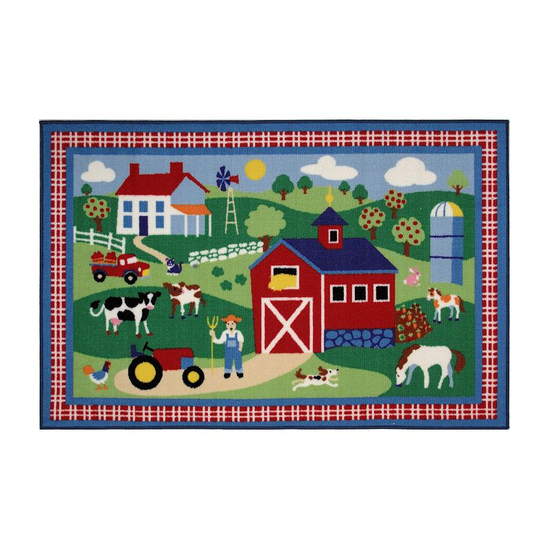 Fun Rugs Olive Kids Country Farm Rug, Multicolor, 39X63