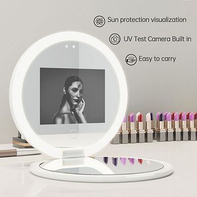 Fenchilin Travel Compact Mirror with UV Camera for Sunscreen Test, 2X ...