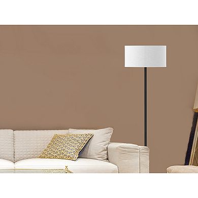 Nextop 65 In. LED Modern Floor Lamp W/ Shade, Black Pole Lamp W/ Foot Switch, W/ Bulb