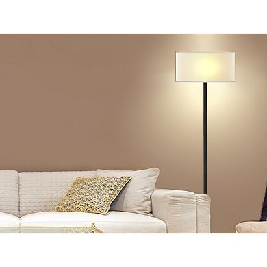 Nextop 65 In. LED Modern Floor Lamp W/ Shade, Black Pole Lamp W/ Foot Switch, W/ Bulb