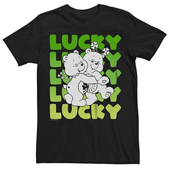 Big & Tall Care Bears Lucky Text Tee