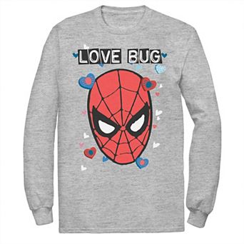 Big & Tall Love Bug Valentines Day Comic Long Sleeve Tee