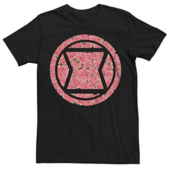 Big & Tall Avengers Black Widow Flower Fill Tee