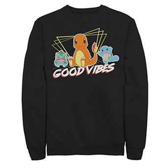 Big & Tall Pokémon Good Vibes Starters Charmander Bulbasaur Squirtle Sweatshirt