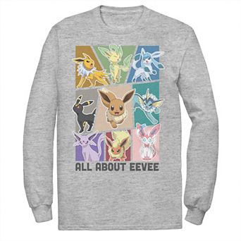 Big & Tall Pokémon All About Eevee Evolutions Long Sleeve Tee