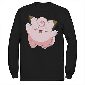Big & Tall Pokémon Happy Big Hug Clefairy Long Sleeve Tee