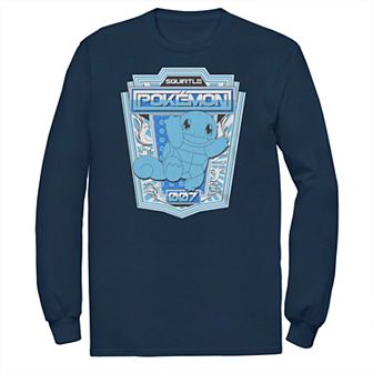 Big & Tall Pokémon Squirtle Badge 007 Long Sleeve Tee