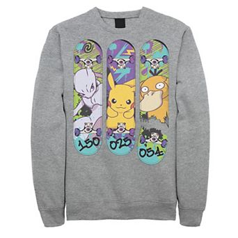 Big & Tall Pokémon Mewtwo Pikachu Psyduck Sweatshirt